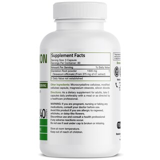 Foto 3 | Suplemento De Raíz De Diente De León De Bronson, 1500 Mg, Alta Potencia, 60 - Venta Internacional.
