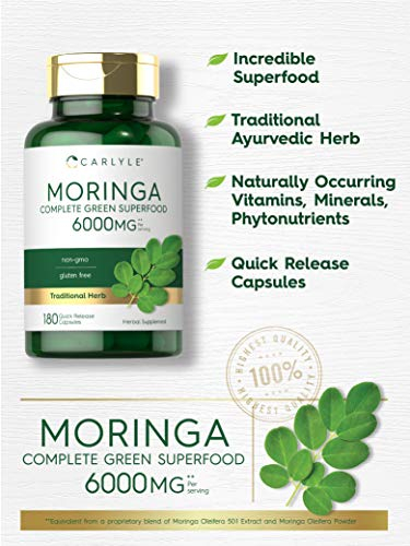 Foto 4 pulgar | Suplemento Carlyle Moringa Oleifera 180 Cápsulas - Venta Internacional.