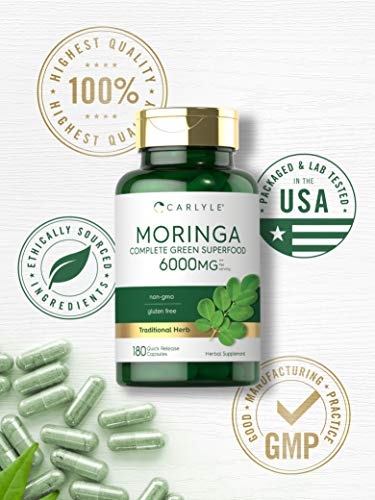 Foto 6 pulgar | Suplemento Carlyle Moringa Oleifera 180 Cápsulas - Venta Internacional.