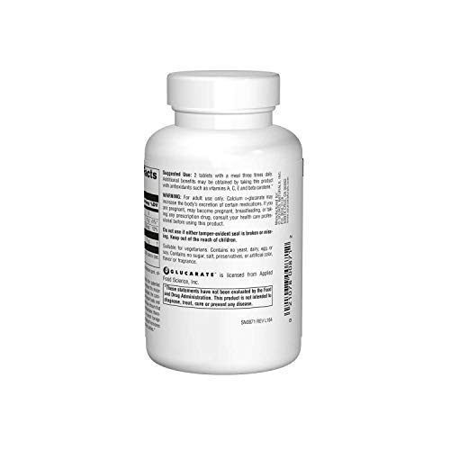 Foto 3 pulgar | Supplement Source Naturals D-glucarato De Calcio 500 Mg - Venta Internacional.