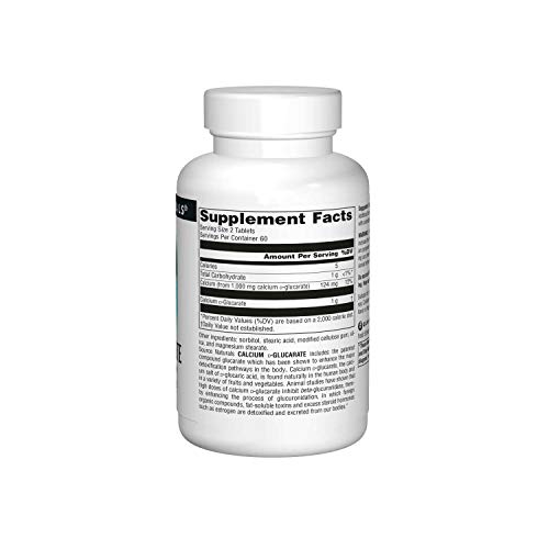 Foto 4 pulgar | Supplement Source Naturals D-glucarato De Calcio 500 Mg - Venta Internacional.
