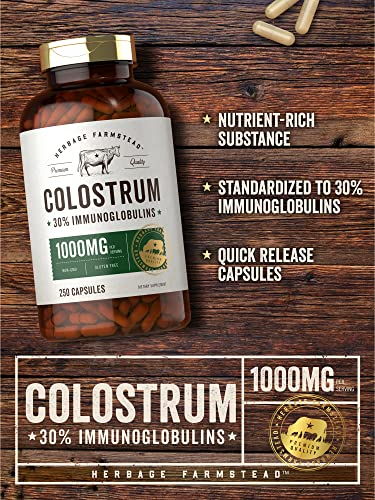 Foto 4 pulgar | Suplemento De Calostro En Cápsulas De 1000 Mg, 250 Unidades, 30% Igg - Venta Internacional.