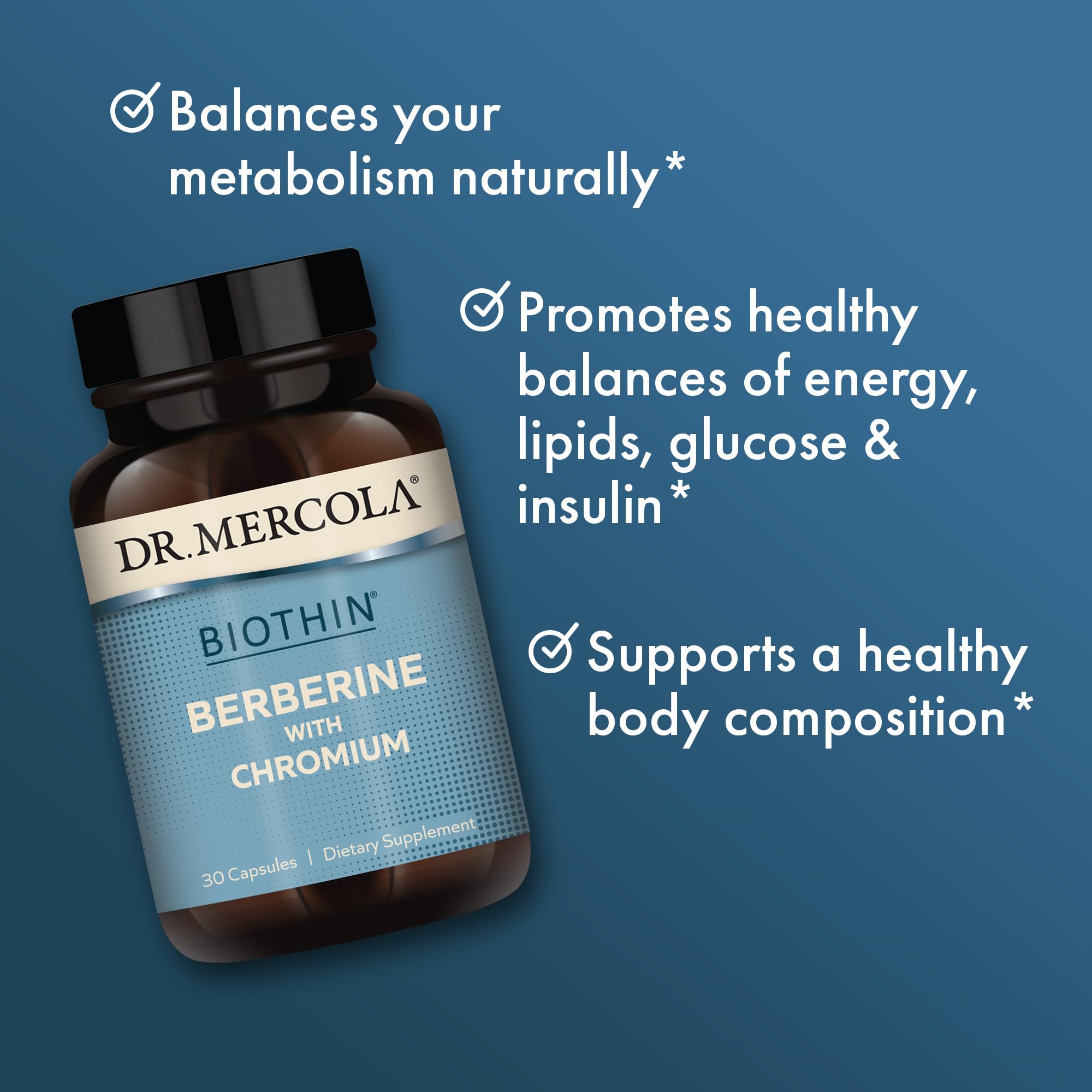 Foto 5 pulgar | Suplemento Dr. Mercola Biothin Berberine Con Cromo 30 Serv - Venta Internacional.
