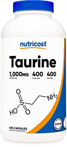 Foto 2 pulgar | Suplemento Nutricost Taurina 1000 Mg 400 Cápsulas - Venta Internacional.