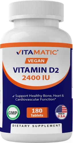 Foto 2 pulgar | Suplemento Vitamático De Vitamina D2 60 Mcg (2400 Ui) 180 Tabletas - Venta Internacional.
