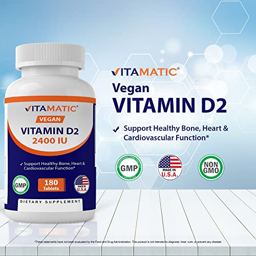 Foto 4 pulgar | Suplemento Vitamático De Vitamina D2 60 Mcg (2400 Ui) 180 Tabletas - Venta Internacional.