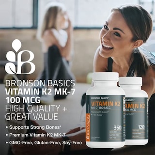 Foto 3 | Suplemento Bronson De Vitamina K2 Mk-7 100 Mcg 120 Tabletas - Venta Internacional