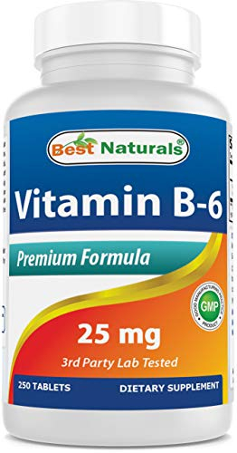 Foto 2 pulgar | Tabletas De Vitamina B-6 Best Naturals, 25 Mg, 250 Unidades - Venta Internacional.
