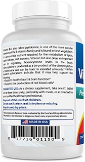Foto 6 | Tabletas De Vitamina B-6 Best Naturals, 25 Mg, 250 Unidades - Venta Internacional.