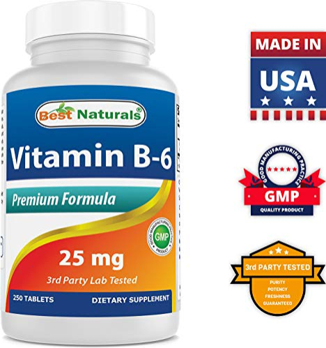 Foto 8 pulgar | Tabletas De Vitamina B-6 Best Naturals, 25 Mg, 250 Unidades - Venta Internacional.