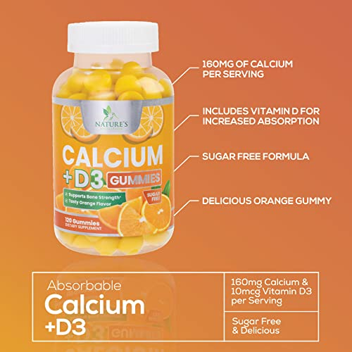 Foto 4 pulgar | Gomitas De Calcio Masticables Nature's Nutrition 120 Gomitas - Venta Internacional.