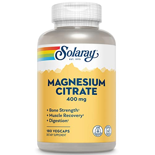 Foto 2 pulgar | Suplemento Solaray Citrato De Magnesio 400 Mg 180 Comprimidos - Venta Internacional.
