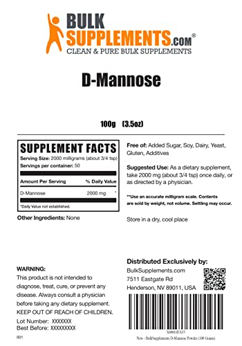 Foto 3 pulgar | Supplement Bulksupplements.com D-manosa En Polvo 100 G - Venta Internacional.