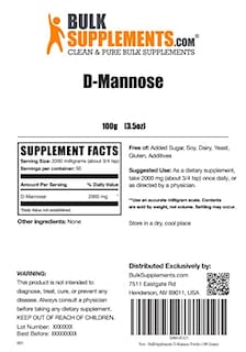 Foto 2 | Supplement Bulksupplements.com D-manosa En Polvo 100 G - Venta Internacional.