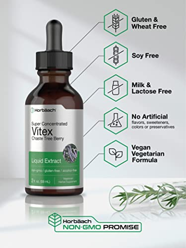 Foto 5 pulgar | Suplemento De Extracto De Sauzgatillo Horbaach Vitex, 60 Ml - Venta Internacional.