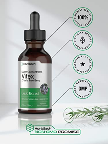Foto 6 pulgar | Suplemento De Extracto De Sauzgatillo Horbaach Vitex, 60 Ml - Venta Internacional.