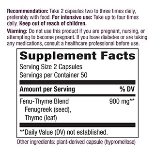 Foto 3 | Suplemento Nature's Way Premium Blend de Feno-tomillo 900 Mg 100 V - Venta Internacional