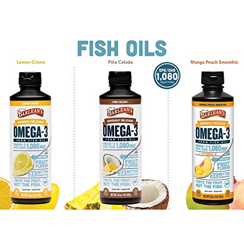 Foto 7 pulgar | Suplementos De Aceite De Pescado Barlean's Mango Peach Omega 3, 480 Ml - Venta Internacional.