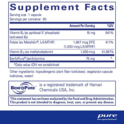 Foto 3 pulgar | Suplemento Pure Encapsulations Methylassist 90 Cápsulas - Venta Internacional.