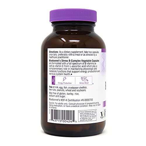 Foto 8 pulgar | Suplemento Bluebonnet Nutrition Stress Relief B Complex 100  - Venta Internacional.