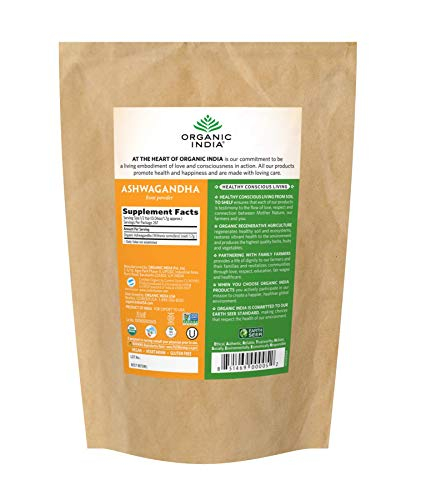 Foto 2 | Suplemento Herbal Organic India Ashwagandha En Polvo, Bolsa De 454 G - Venta Internacional.