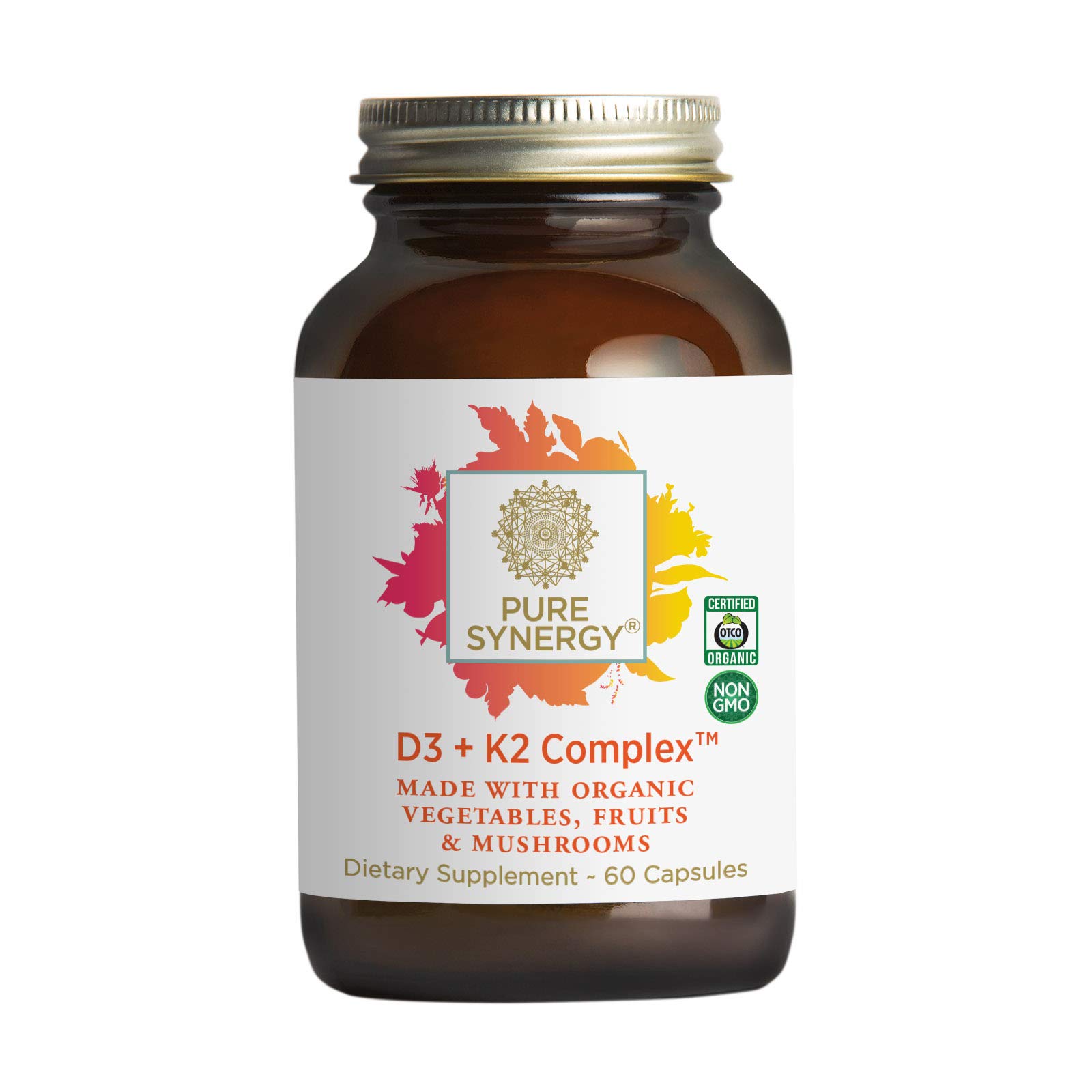 Suplemento Pure Synergy D3 + K2 Complex 60 Cápsulas - Venta Internacional.