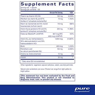 Foto 2 | Suplemento De Vitamina B6 Pure Encapsulations B6 Complex 120 Cápsulas - Venta Internacional.