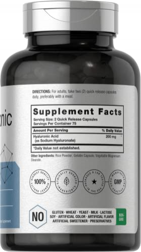 Foto 3 pulgar | Suplemento De Ácido Hialurónico Horbäach 200 Mg 150 Cápsulas - Venta Internacional.