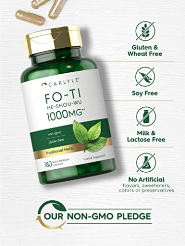 Foto 4 | Suplemento Carlyle Fo-ti 1000 Mg 180 Cápsulas De Raíz De He-shou-wu - Venta Internacional.