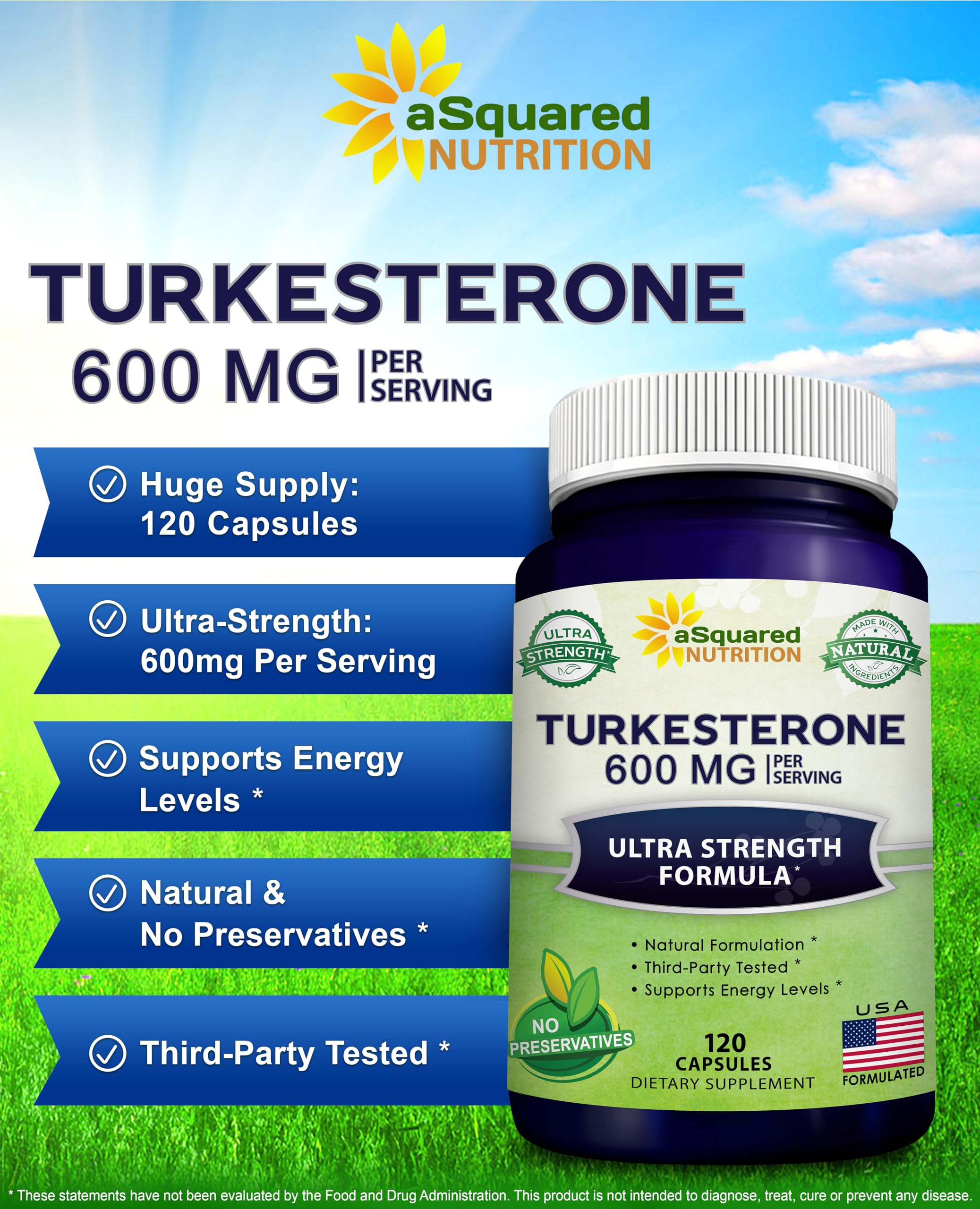 Foto 3 pulgar | Suplemento De Turkesterona De Squared Nutrition 600 Mg - 120 Cápsulas - Venta Internacional.