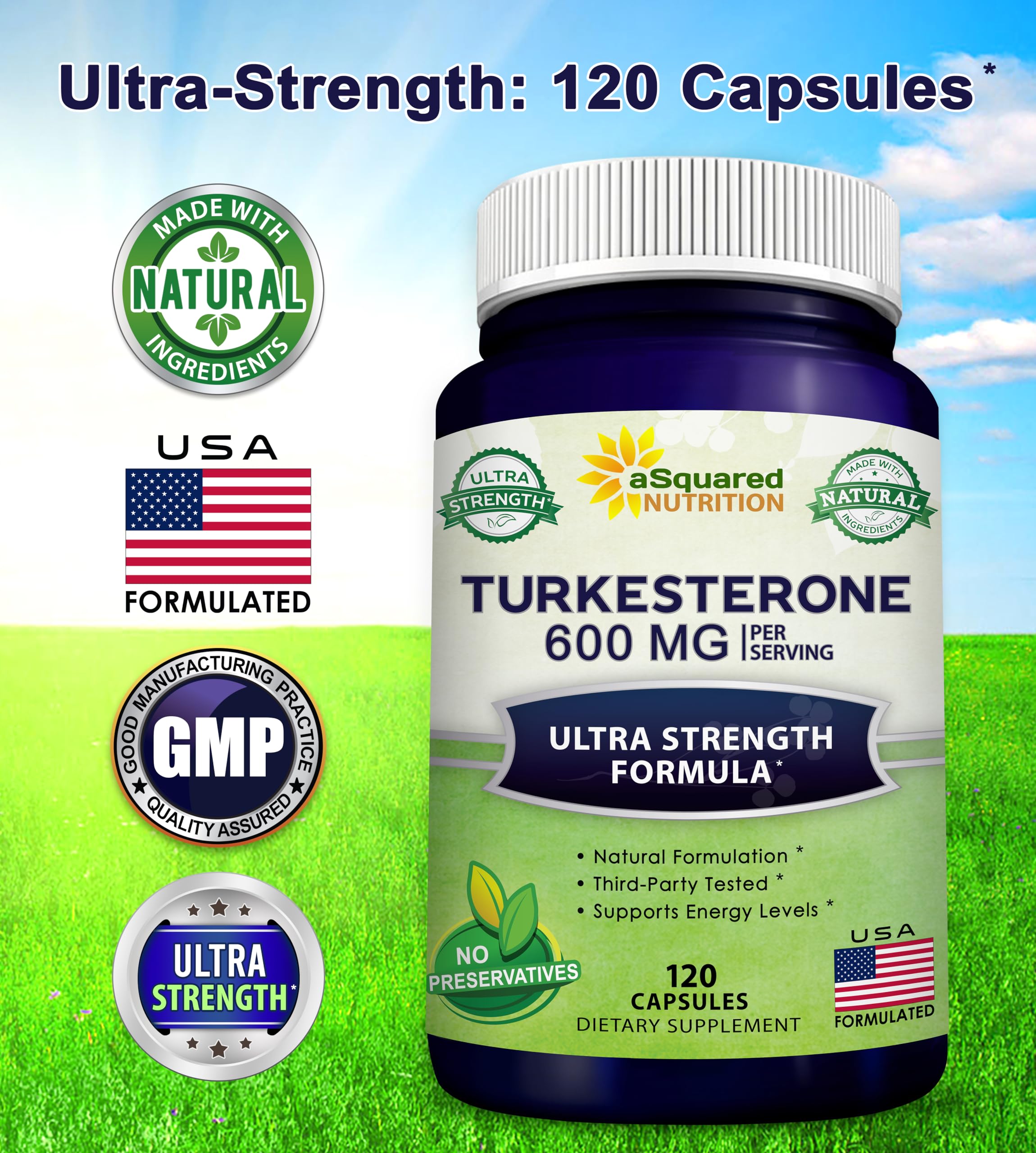 Foto 6 pulgar | Suplemento De Turkesterona De Squared Nutrition 600 Mg - 120 Cápsulas - Venta Internacional.