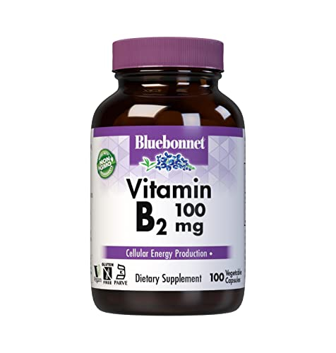 Suplemento Bluebonnet Nutrition De Vitamina B2 100 Mg 100 V-caps - Venta Internacional.