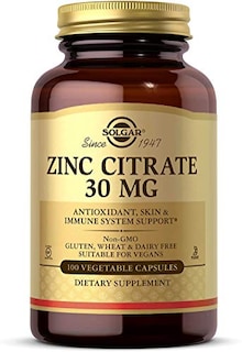 Foto 1 | Suplemento De Citrato De Zinc Solgar 30 Mg 100 Cápsulas Veganas - Venta Internacional.