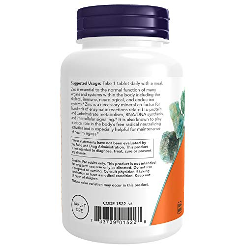 Foto 3 pulgar | Supplement Now Foods, Gluconato De Zinc, 250 Comprimidos - Venta Internacional.