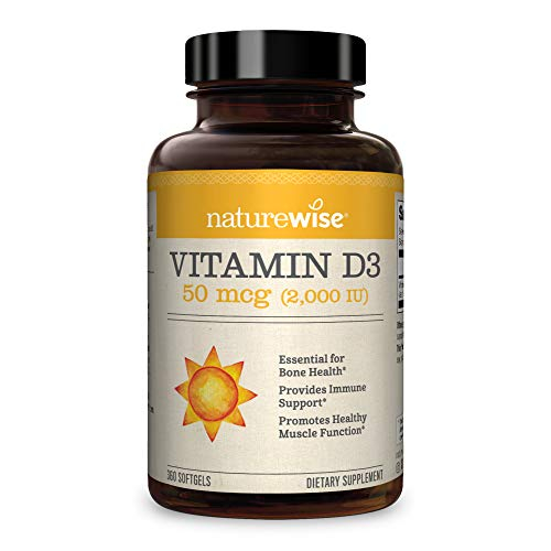 Suplemento De Vitamina D3 De Naturewise, 2000 Ui, Suministro Para 1 Año, 360 Unidades - Venta Internacional.