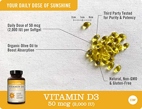 Foto 4 pulgar | Suplemento De Vitamina D3 De Naturewise, 2000 Ui, Suministro Para 1 Año, 360 Unidades - Venta Internacional.