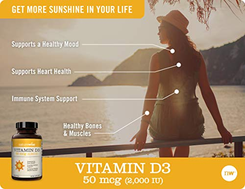 Foto 7 | Suplemento De Vitamina D3 De Naturewise, 2000 Ui, Suministro Para 1 Año, 360 Unidades - Venta Internacional.