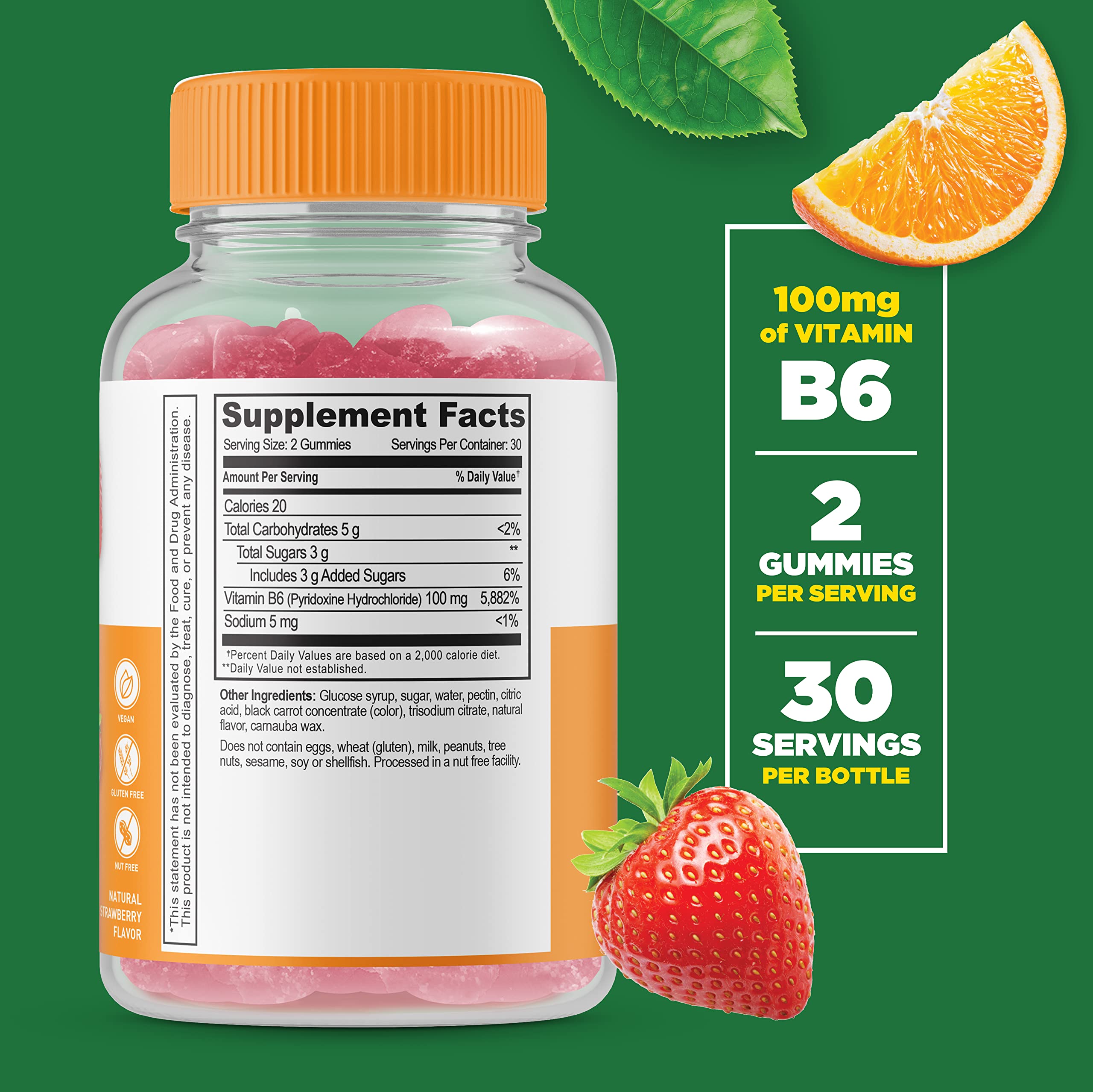 Foto 3 pulgar | Gomitas De Vitamina B6 Lifeable, 100 Mg, Fresa De Gran Sabor - Venta Internacional.