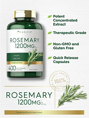 Foto 4 pulgar | Suplemento Carlyle Rosemary 1200 Mg 400 Cápsulas Sin Ogm - Venta Internacional.