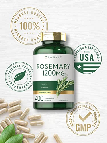 Foto 6 pulgar | Suplemento Carlyle Rosemary 1200 Mg 400 Cápsulas Sin Ogm - Venta Internacional.