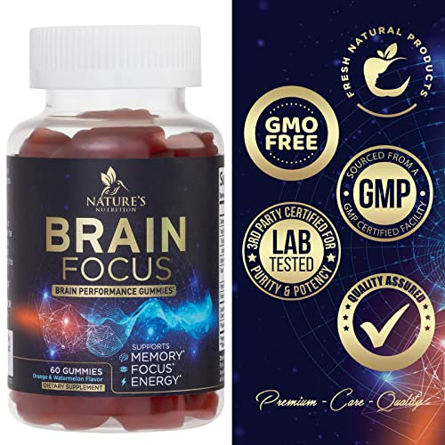 Foto 5 pulgar | Gominolas De Suplemento Nature's Nutrition Brain Focus Memory 60 - Venta Internacional.