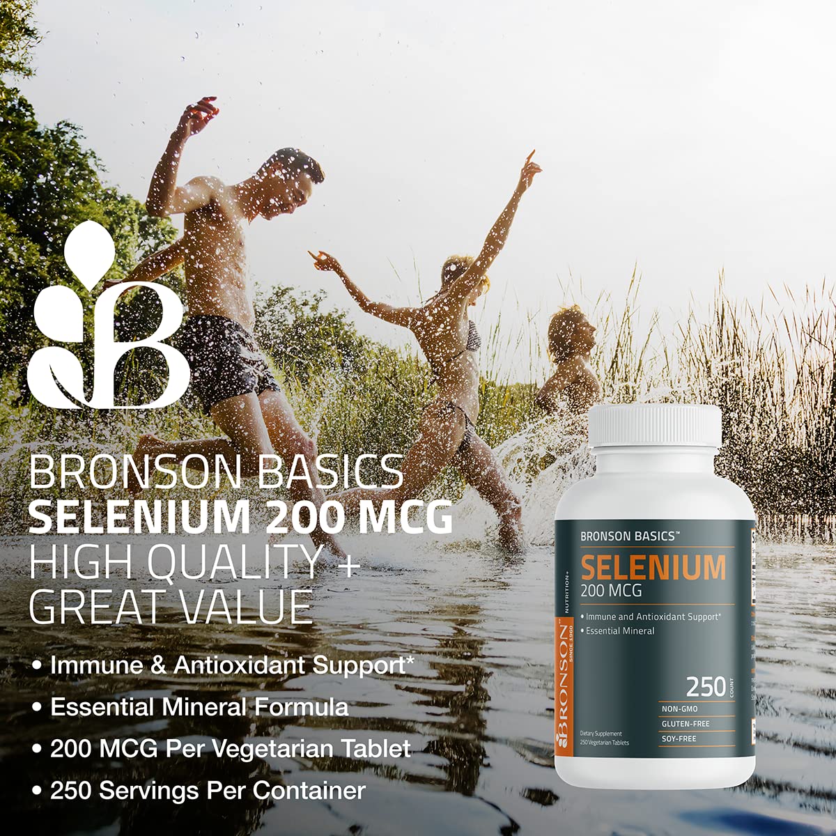Foto 3 | Suplemento Bronson Selenium 200 Mcg Inmunológico Y Antioxidante - Venta Internacional.