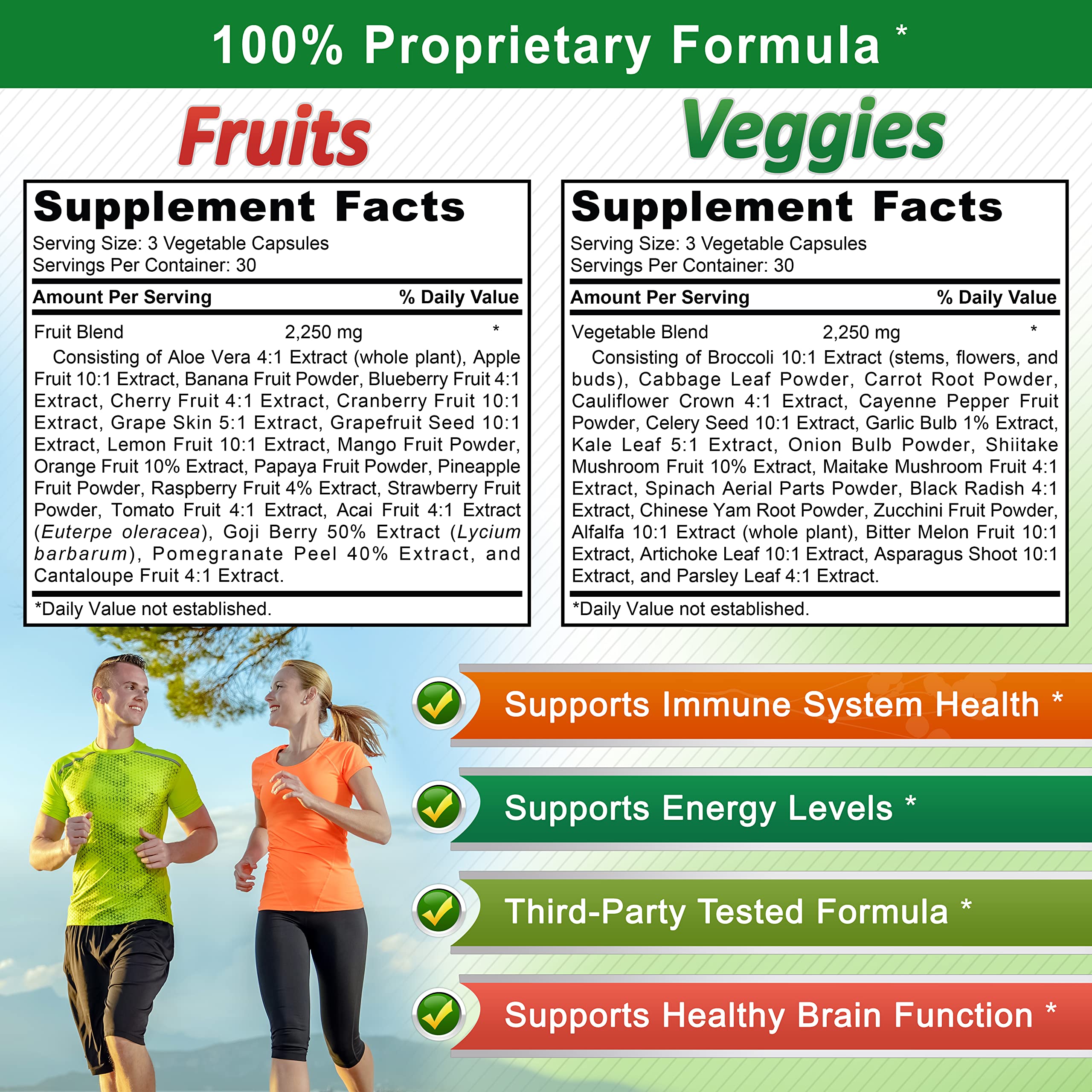 Foto 4 pulgar | Suplemento De Frutas Y Verduras De Squared Nutrition 90 Cápsulas - Venta Internacional.