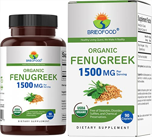 Foto 2 pulgar | Suplemento Brieofood Fenogreco 1500 Mg 90 Tabletas Vegetarianas - Venta Internacional.