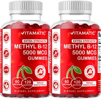 Foto 1 | Gomitas De Vitamina B12 Vitamatic Extra Strength 5000 Mcg 120 Unidades - Venta Internacional.