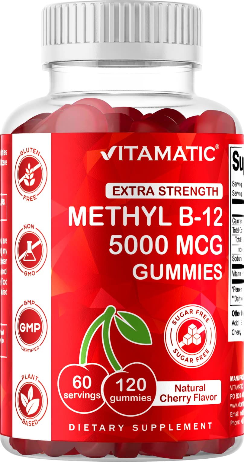 Foto 8 pulgar | Gomitas De Vitamina B12 Vitamatic Extra Strength 5000 Mcg 120 Unidades - Venta Internacional.
