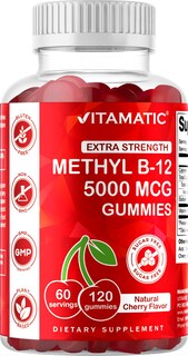 Foto 7 | Gomitas De Vitamina B12 Vitamatic Extra Strength 5000 Mcg 120 Unidades - Venta Internacional.