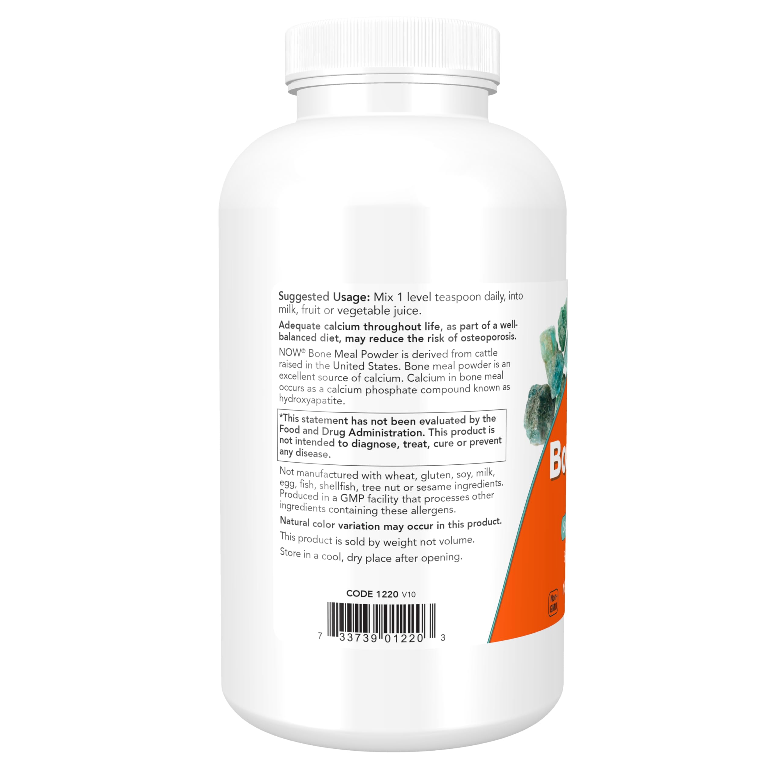 Foto 3 | Suplemento Now De Harina De Huesos En Polvo Con Calcio, 454 G, Ácido Natural - Venta Internacional.