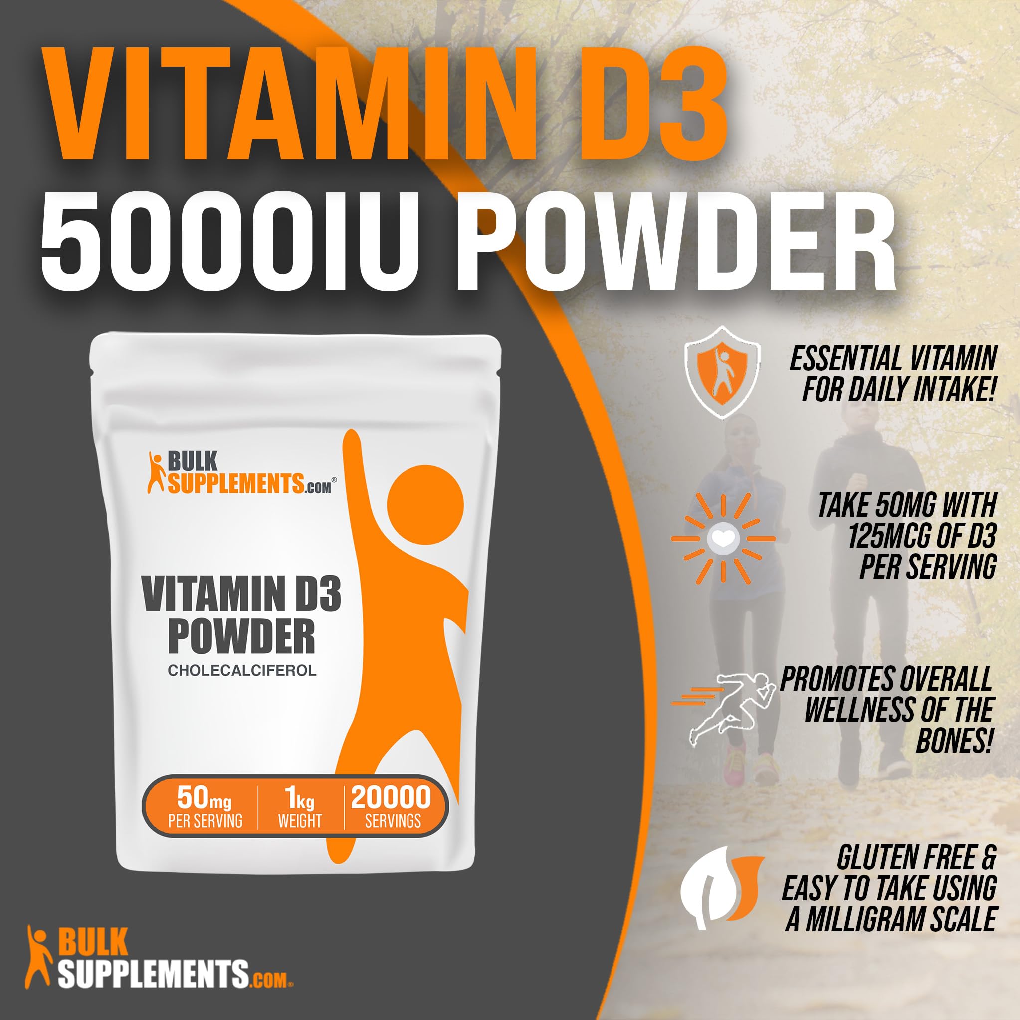 Foto 4 pulgar | Vitamina D3 En Polvo Bulksupplements.com Colecalciferol 125 Mcg - Venta Internacional.