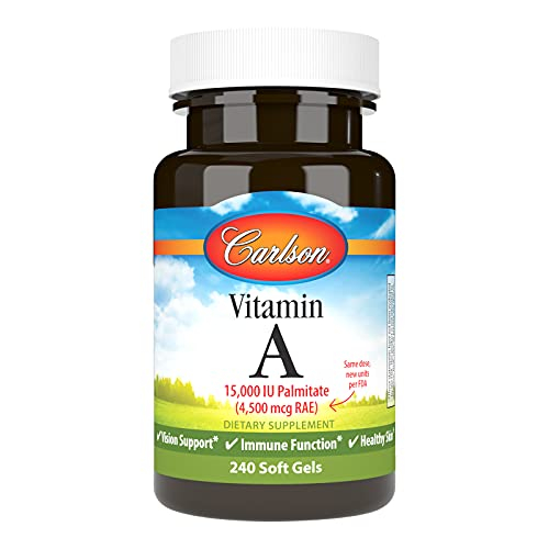Foto 1 | Suplemento Carlson De Vitamina A, 15000 Ui, Palmitato, 240 Cápsulas Blandas - Venta Internacional.